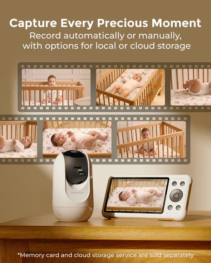 Momcozy BM04 / Me 2 kamera– Kamera Monitorimi Smart Wi-Fi për Foshnjë me Ekran 5″ dhe funksion Dual-Mode