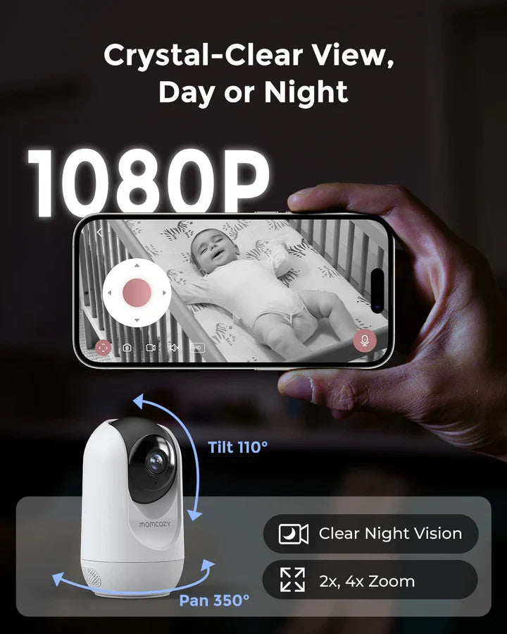 Momcozy BM04 / Me 2 kamera– Kamera Monitorimi Smart Wi-Fi për Foshnjë me Ekran 5″ dhe funksion Dual-Mode