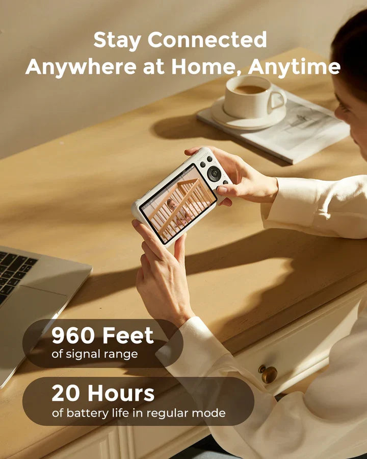 Momcozy BM04 / Me 2 kamera– Kamera Monitorimi Smart Wi-Fi për Foshnjë me Ekran 5″ dhe funksion Dual-Mode