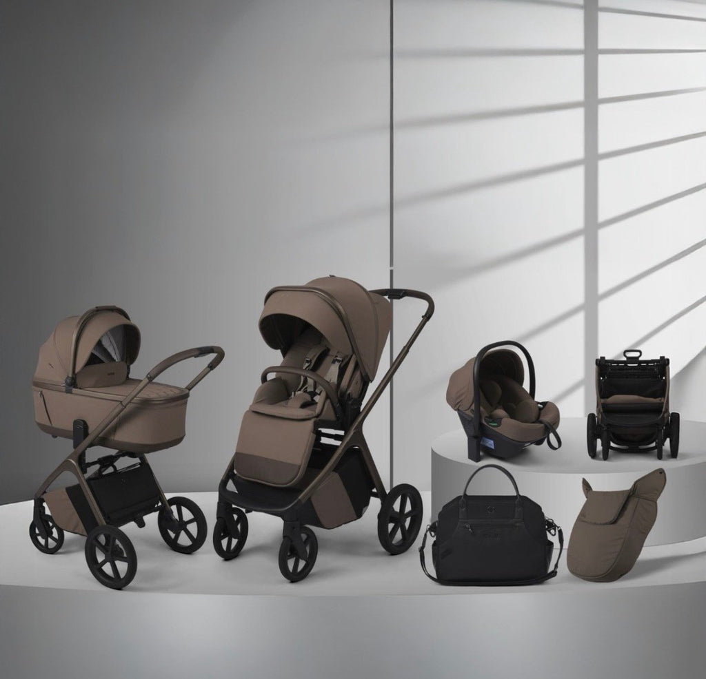 Karrocë për bebe 4 në 1 premium  JO1 (Stroller + Carrycot + Car Seat) – Dizajn modern