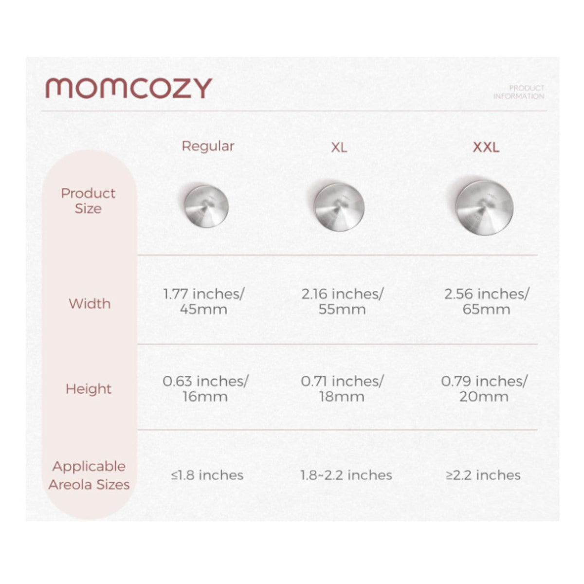 Kupat e Gjirit prej Argjendi të Pastër Momcozy 999 (55mm)
