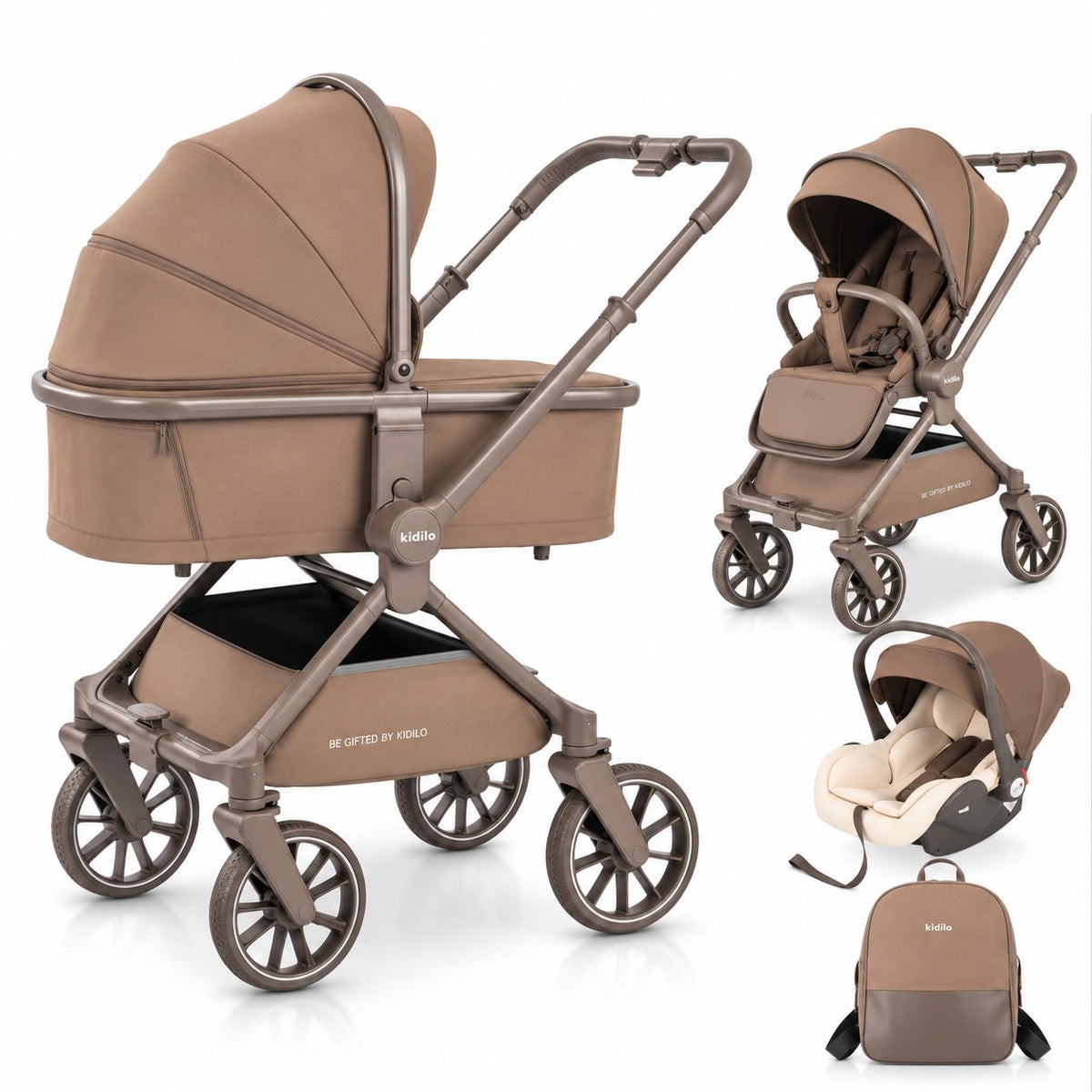 Karrocë Kidilo - Set 3në1 Rome