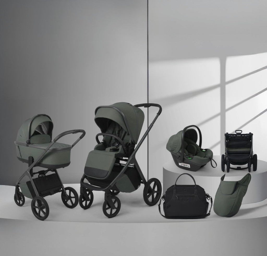 Karrocë për bebe 4 në 1 premium  JO1 (Stroller + Carrycot + Car Seat) – Dizajn modern