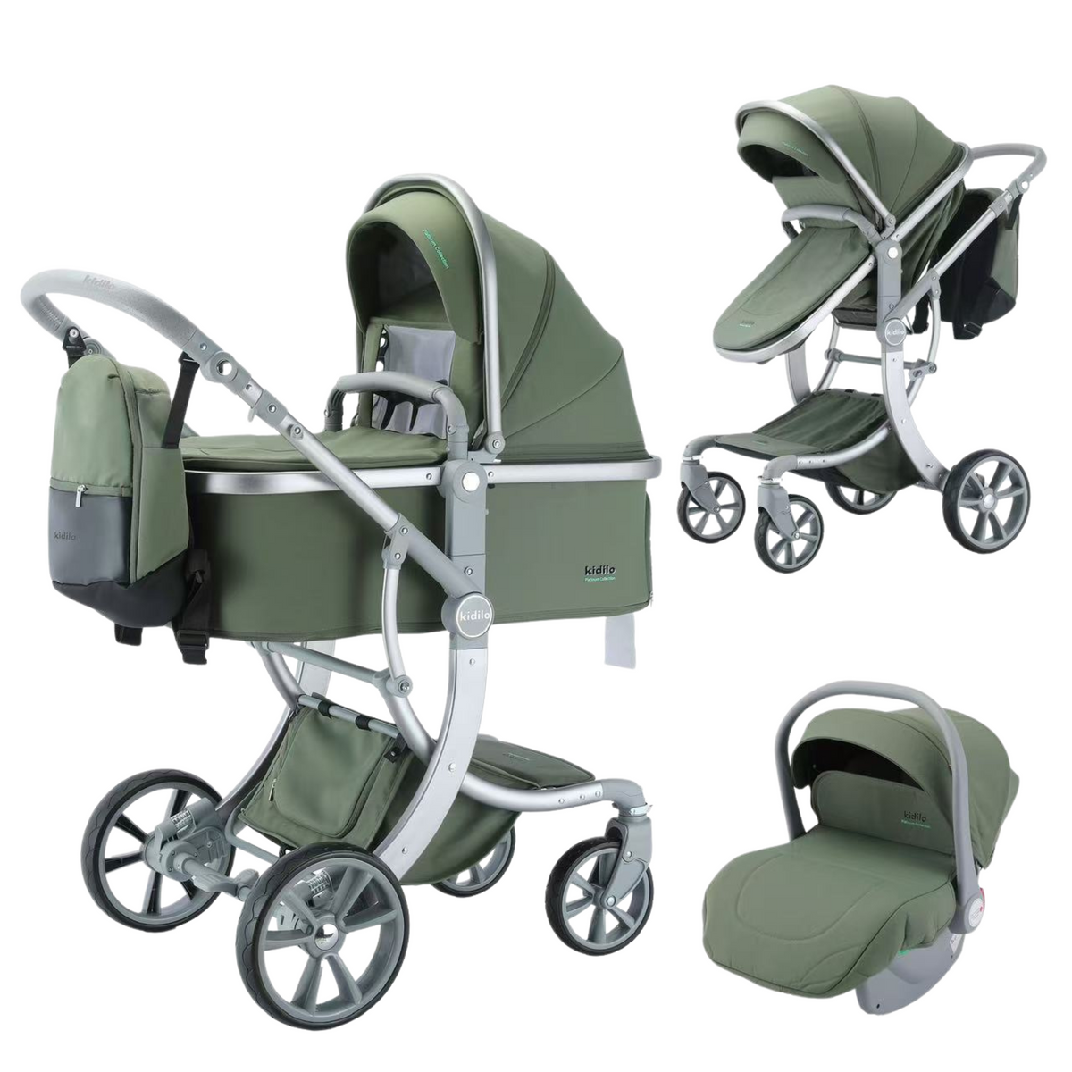 Karrocë Kidilo - Set 3në1 Lucca