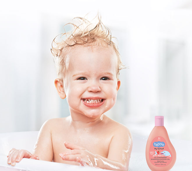 Bebble 2-në-1 Shampo & Xhel Dushi me Aromë Luleshtrydhe – 250 ml