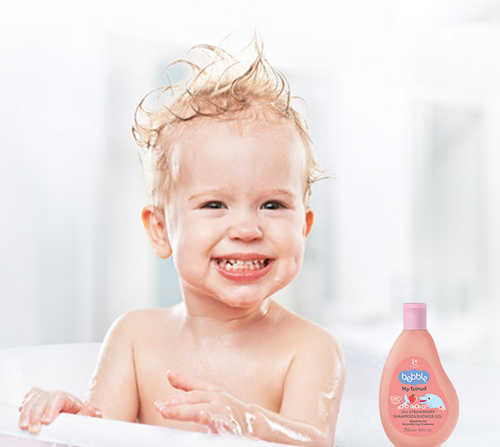 Bebble 2-në-1 Shampo & Xhel Dushi me Aromë Luleshtrydhe – 250 ml