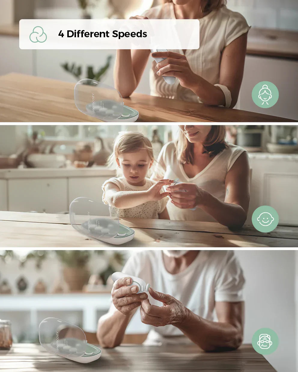 Momcozy NC02 – Prerës Elektrik për Thonjtë e Bebes (Low Noise)