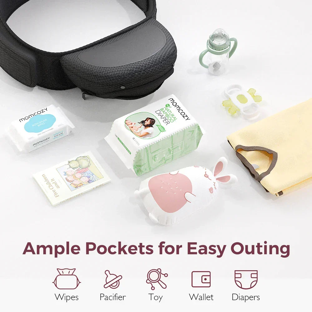 Momcozy kangur (mbajtës) 2n1 me sedilje Air Mesh
