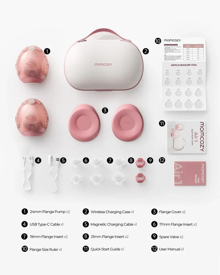Pompë gjiri elektrike Momcozy Air 1 Ultra-Slim, hands-free
