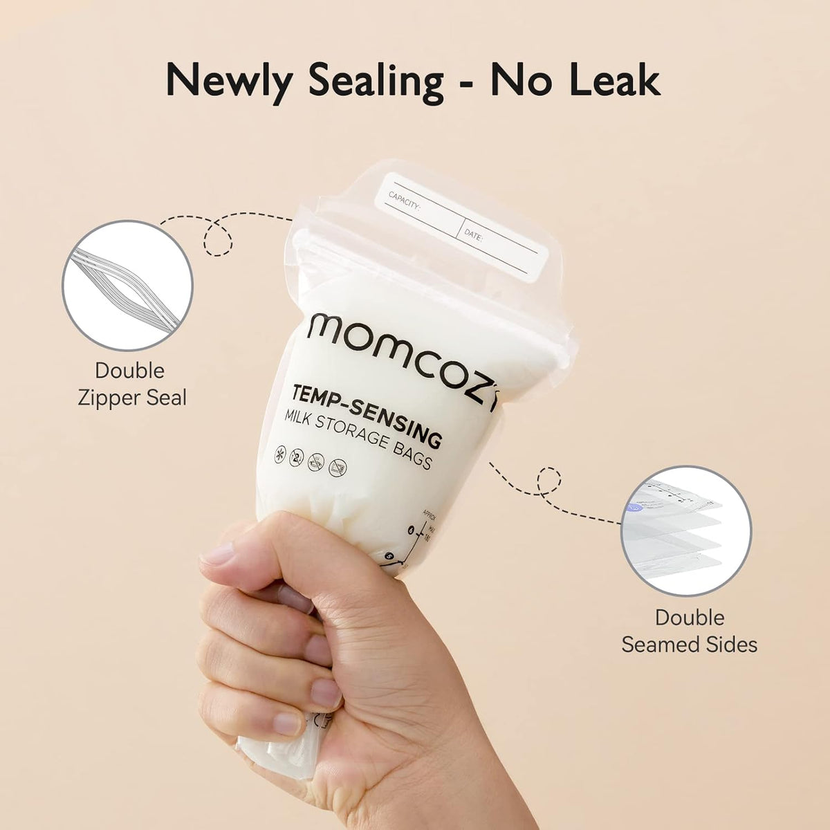 Momcozy MS05 - Qese për ruajtjen e qumështit - 120 copë