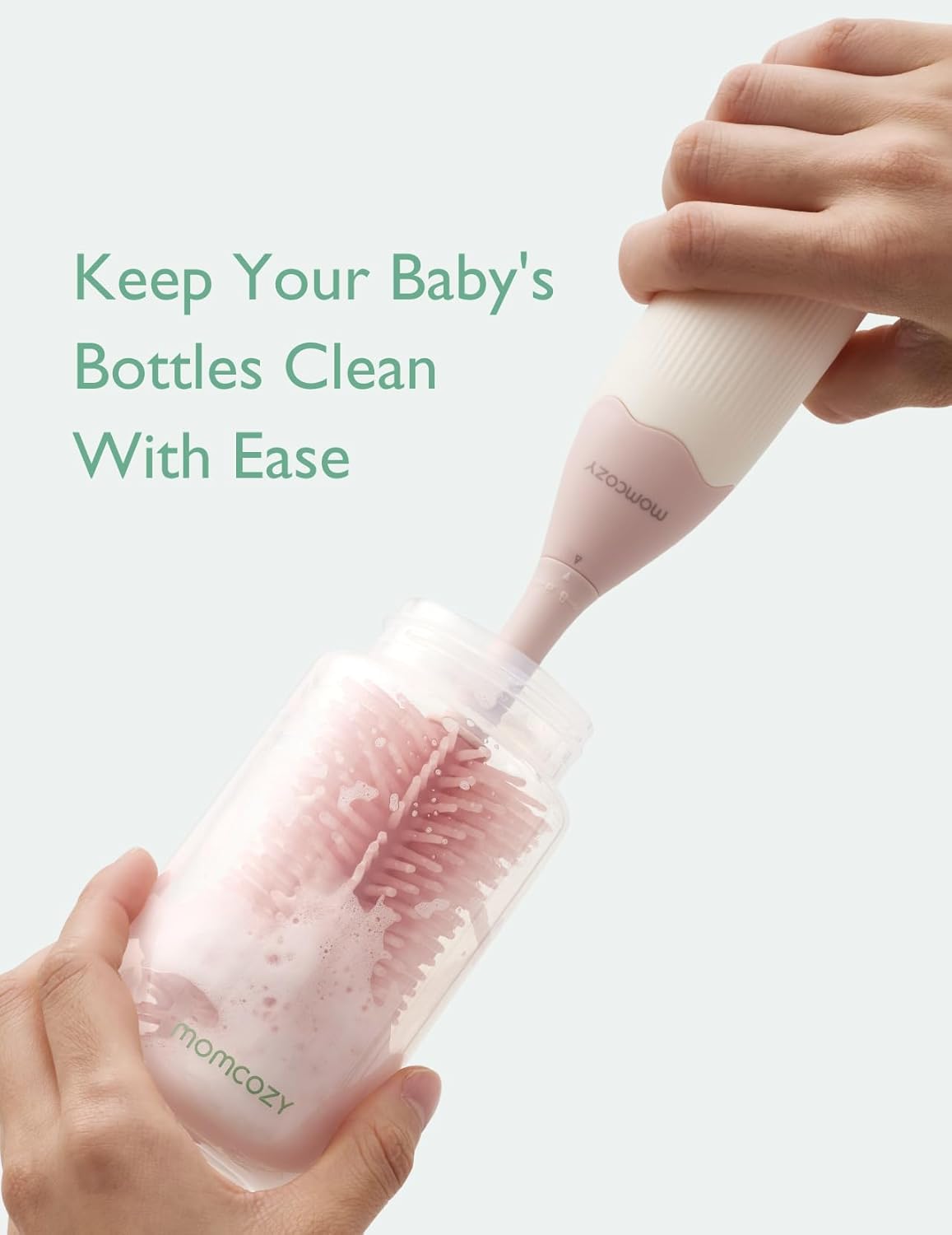 Momcozy LS002 – Set pastrimi shishesh për bebe me Dizajn “Push-Press”