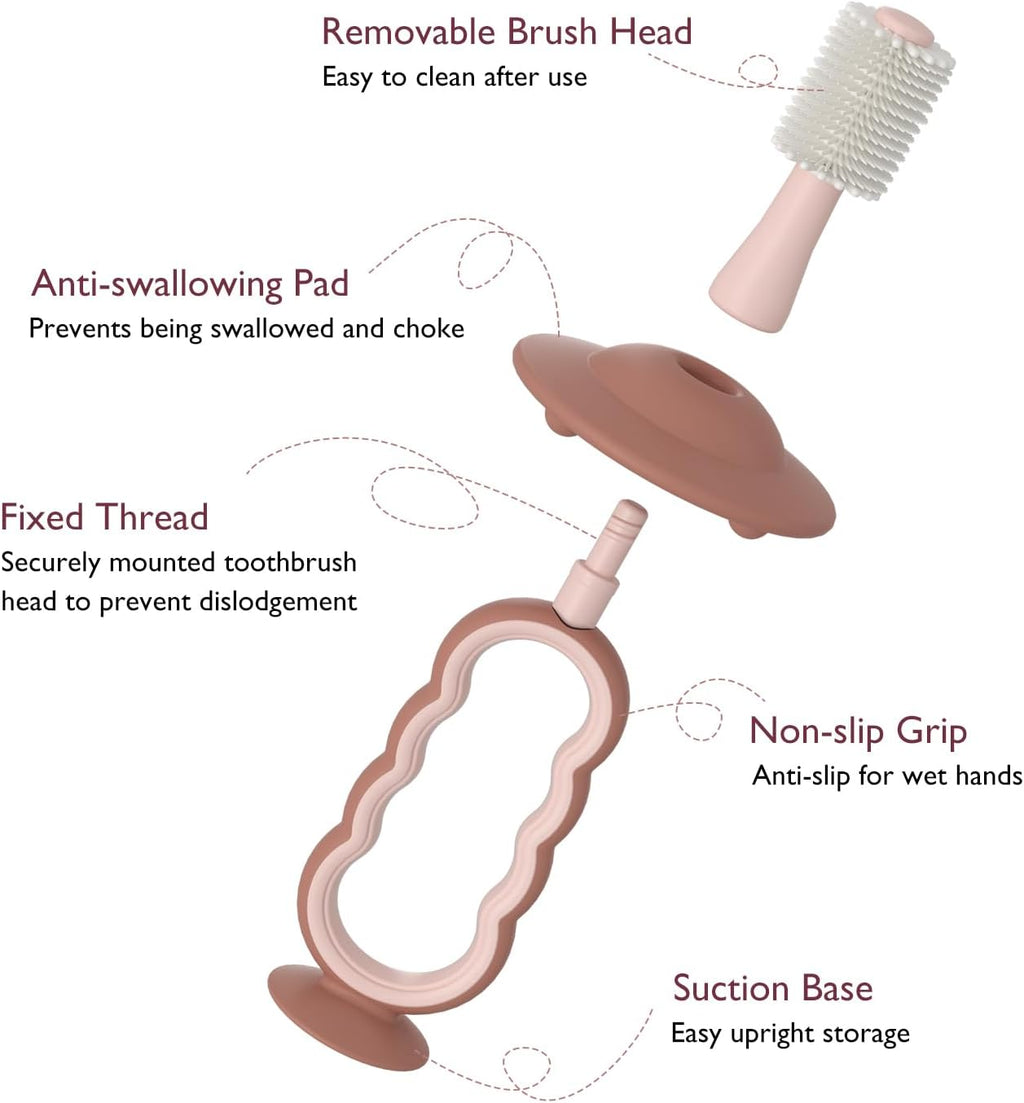 Furçë dhëmbësh për bebe Momcozy Baby Toothbrush , e gjelbert