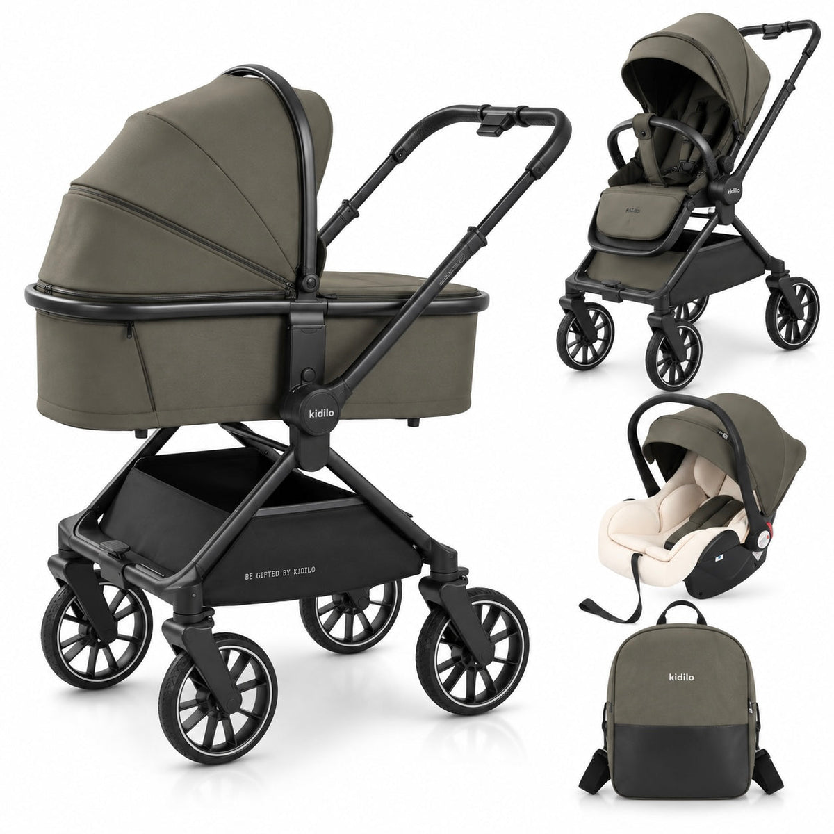 Karrocë Kidilo - Set 3në1 Rome