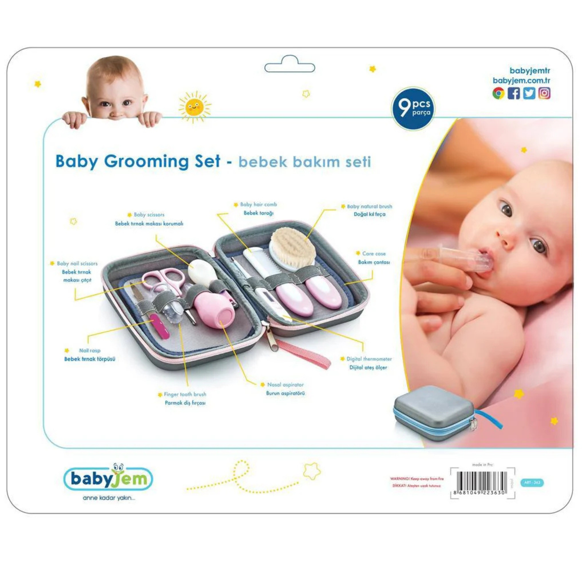 Set Higjienik për Bebe 9 Pjesë - Modeli 1
