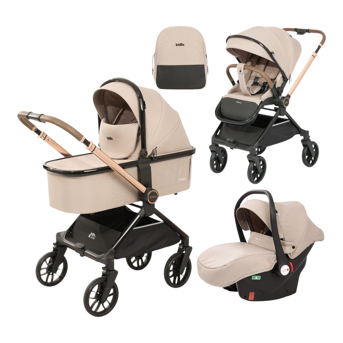 Karrocë Kidilo - Set 4në1 Ravenna