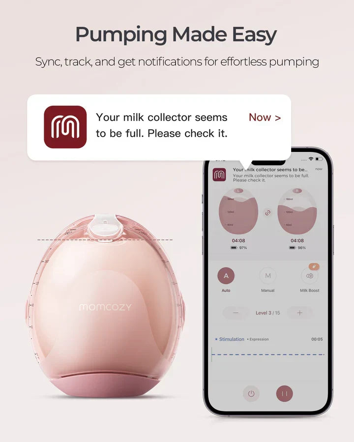 Pompë gjiri elektrike Momcozy Air 1 Ultra-Slim, hands-free
