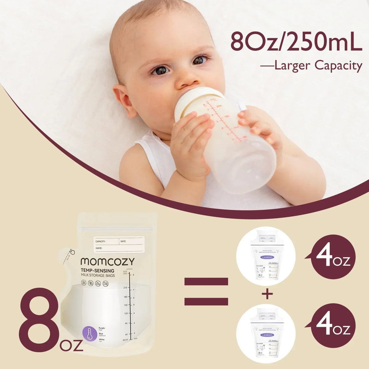 Momcozy MS029 Qese për Ruajtjeje të qumështit me (Spout)