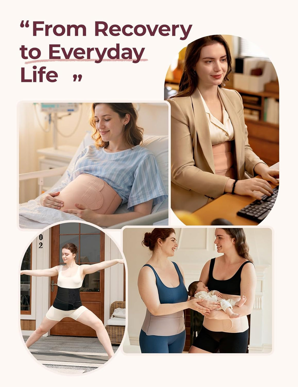 Momcozy Ergowrap Standard – Korset mbështetës pas lindjes me dizajn ergonomik dhe material të frymëmarrshëm
