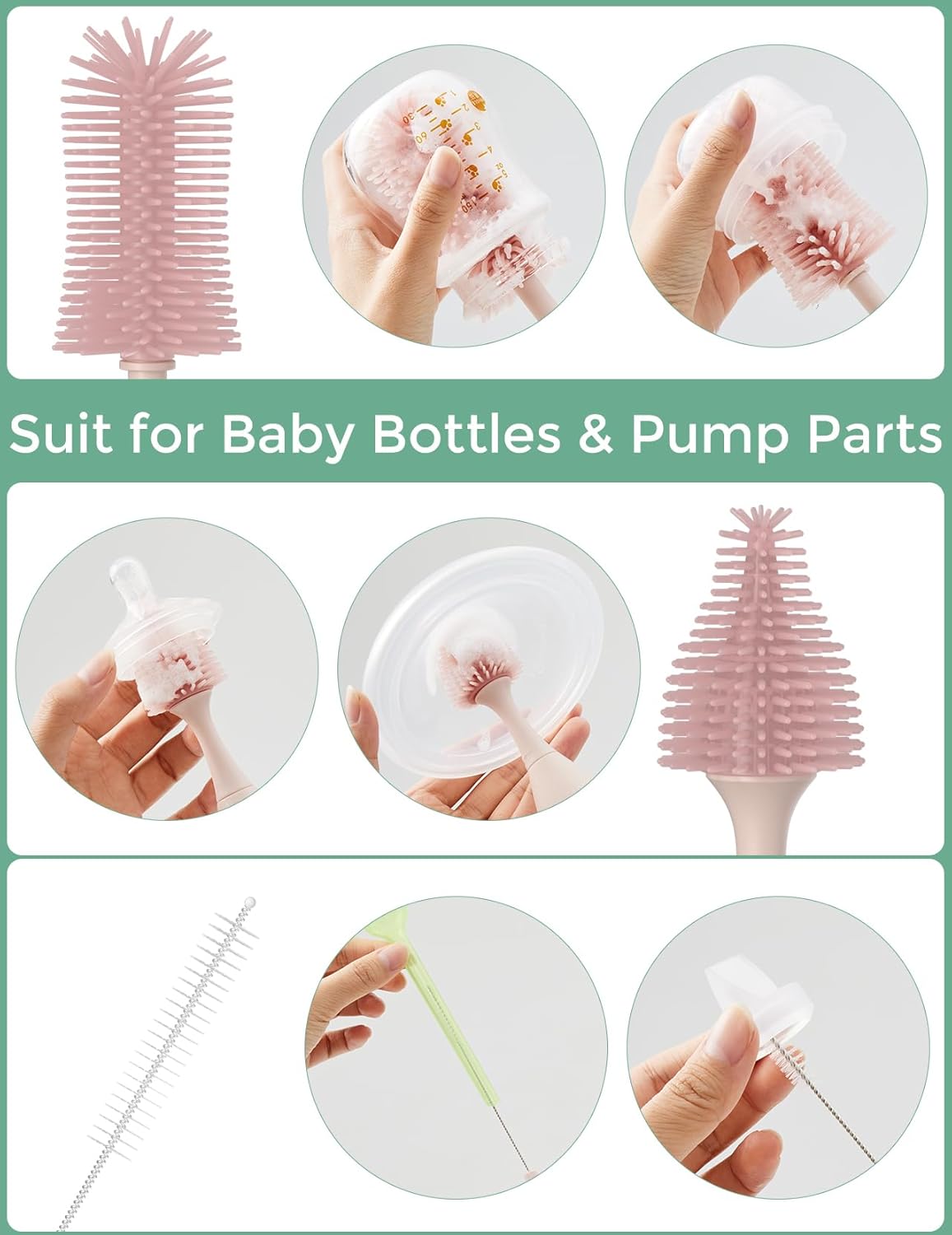 Momcozy LS002 – Set pastrimi shishesh për bebe me Dizajn “Push-Press”