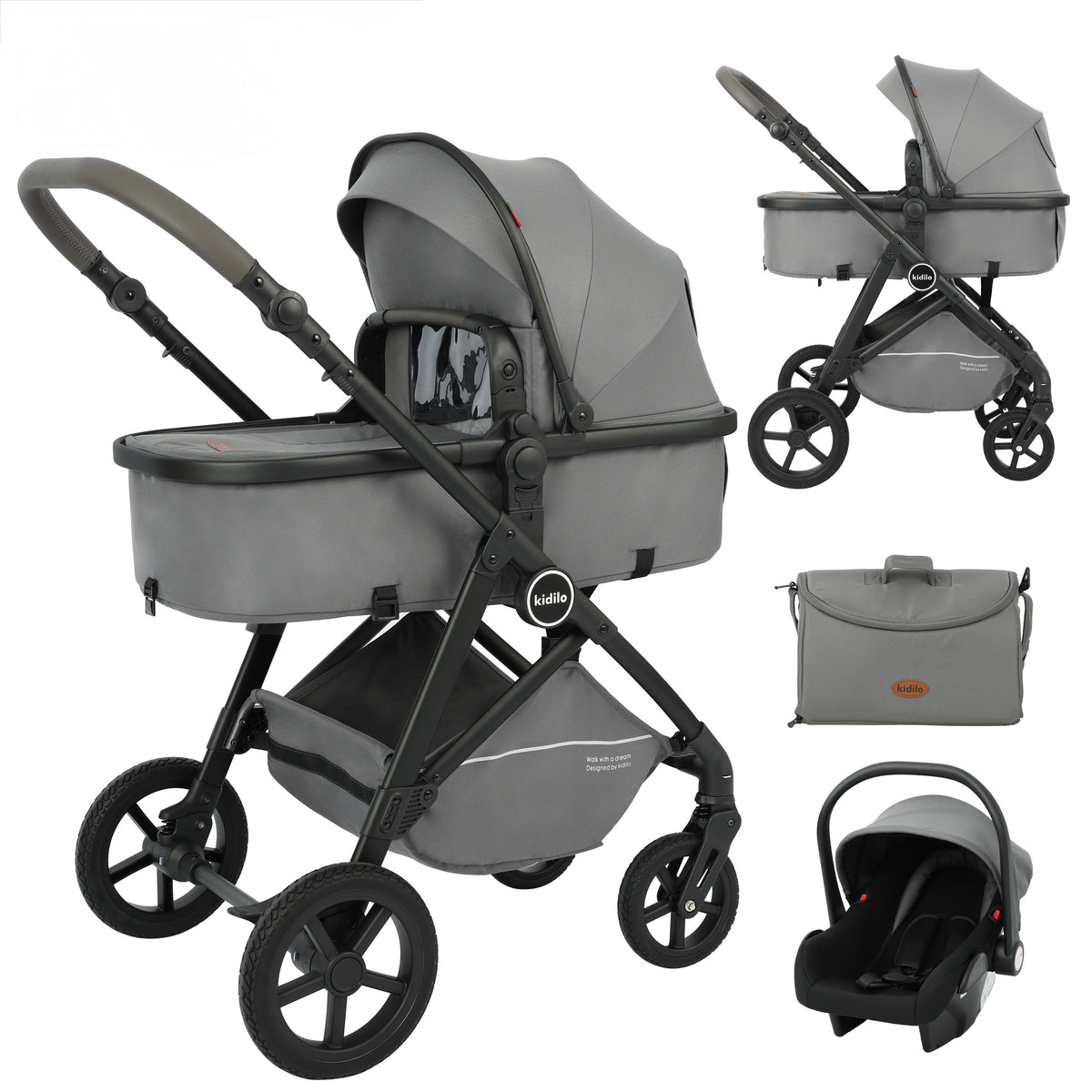 Karrocë Kidilo - Set 3në1 Parma