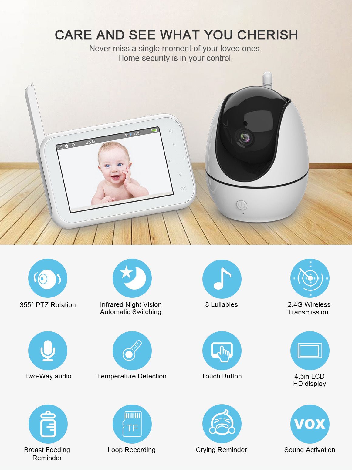 Kamerë Monitorimi - Video Baby Monitor Clara