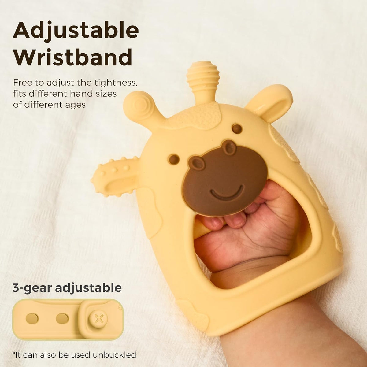 Lodër për dhëmbë për bebe Momcozy silikon food-grade (0–12 muaj)