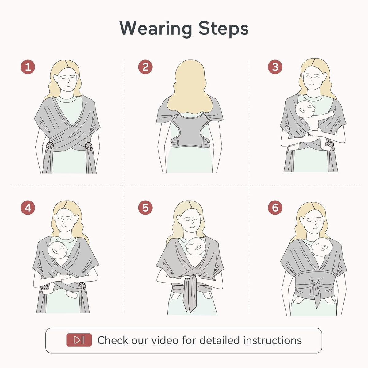 Momcozy – Mbështjellëse për Foshnjë “Baby Wrap Carrier”