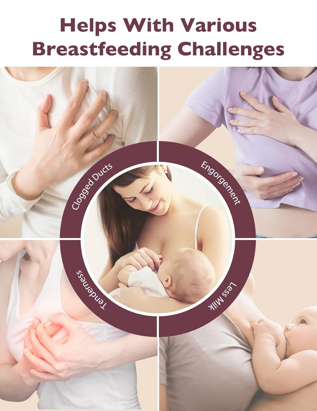 Momcozy 3në1 Masazhues Pompimi (Kneading Lactation Massager)