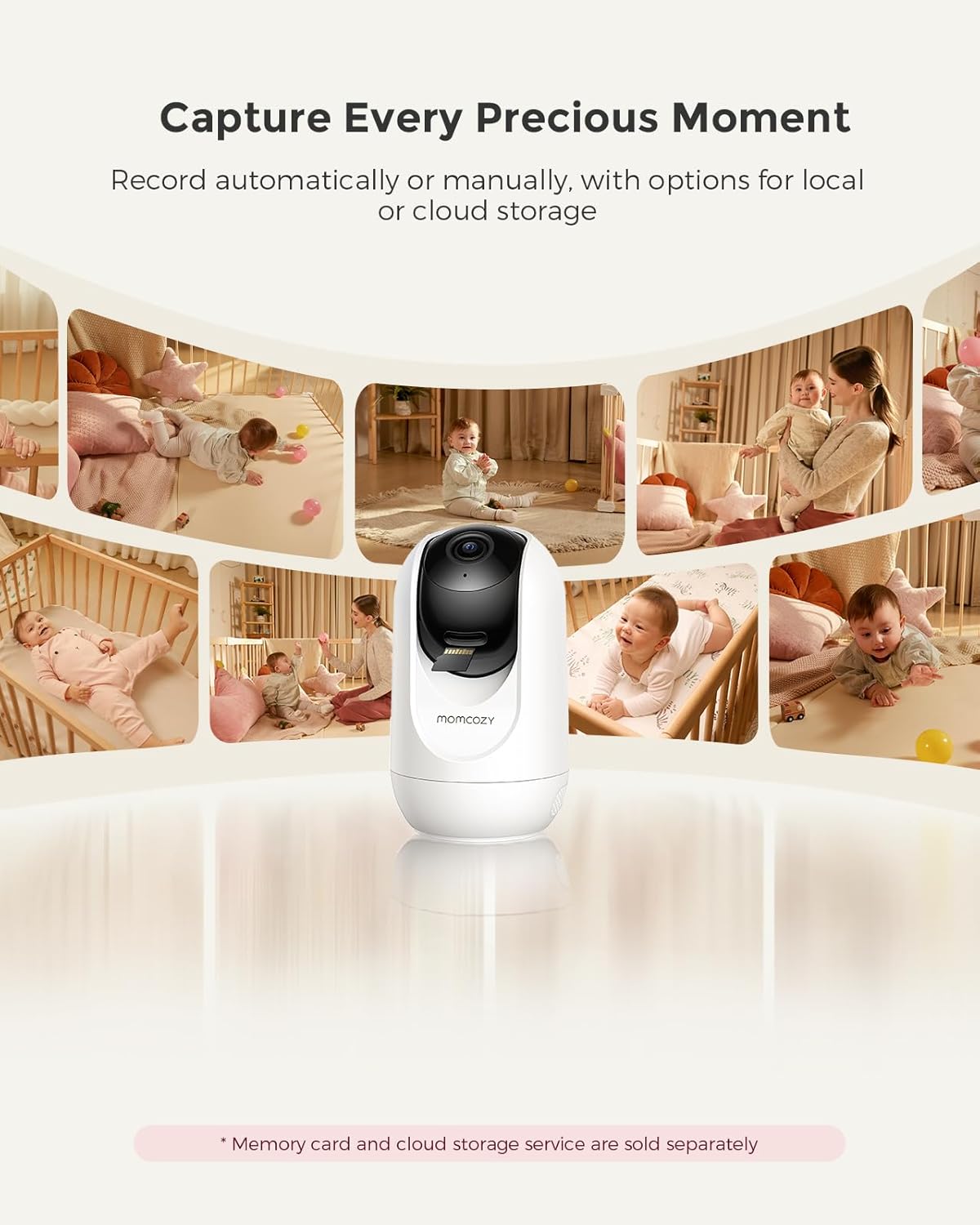 Momcozy BM04 – Kamerë Monitorimi Smart Wi-Fi për Foshnjë me Ekran 5″ dhe funksion Dual-Mode