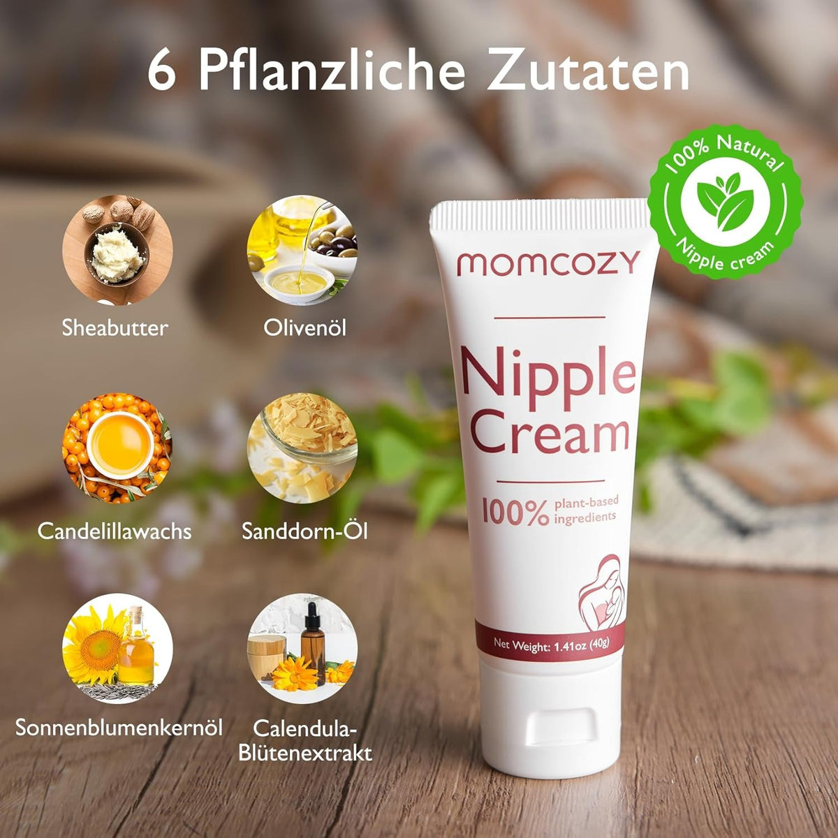 Krem Natyral për Gjoks gjatë Gjidhënies Momcozy