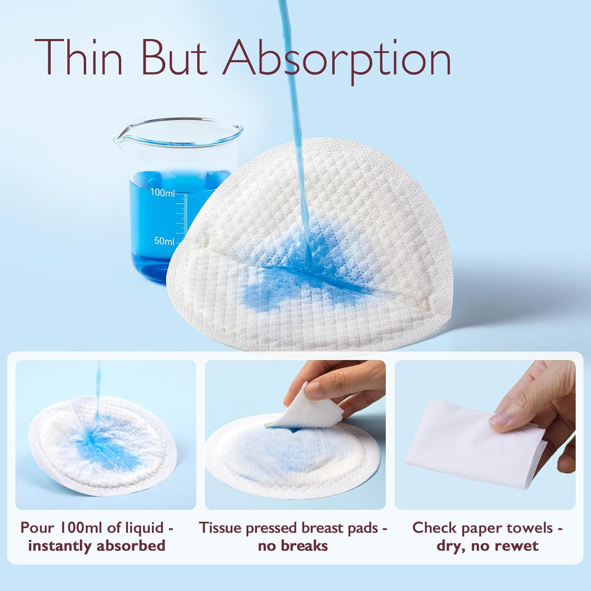 Peceta gjiri njëpërdorimshme Momcozy ultra-thin ultra-absorbent (60 copë)