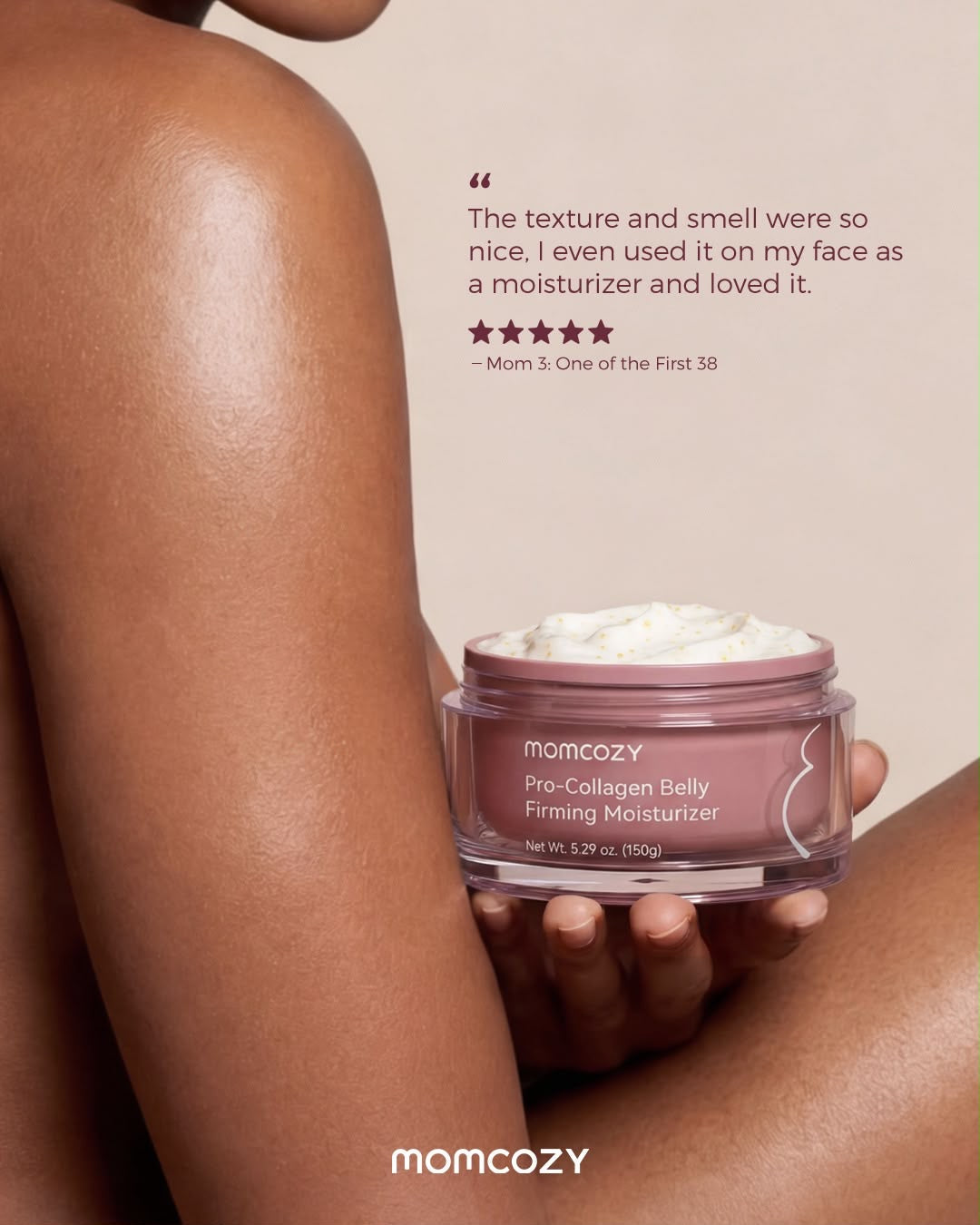 Momcozy Pro-Collagen Belly Moisturizer – Krem Hidratues për Barkun gjatë Shtatzënisë