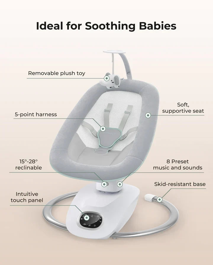 Luhatëse elektrike për bebe Momcozy CocoSway 3D-motion
