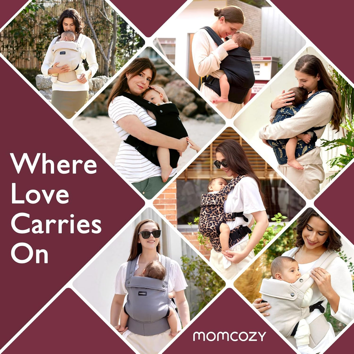 Momcozy BC001 – Kangur - Mbajtës Ergonomik për Foshnjë, 3.5–20 kg