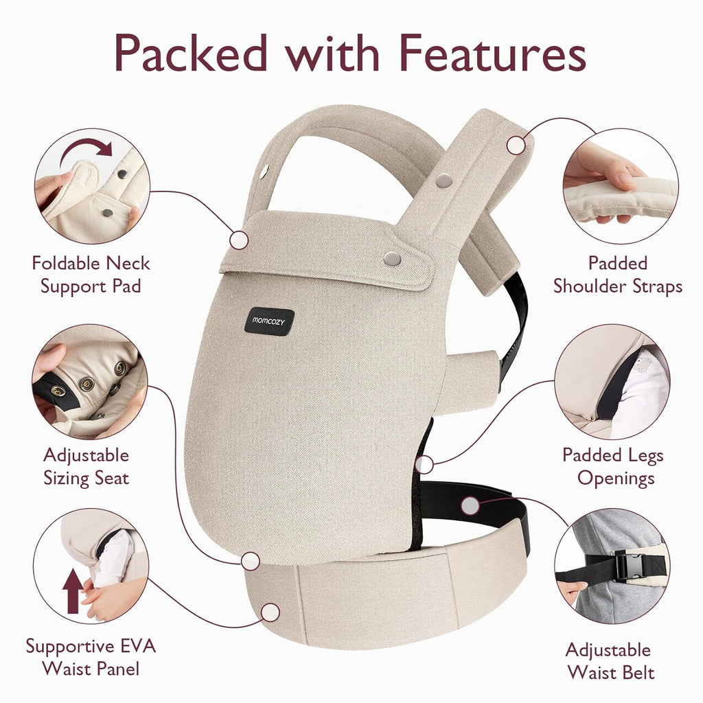 Momcozy BC001 – Kangur - Mbajtës Ergonomik për Foshnjë, 3.5–20 kg