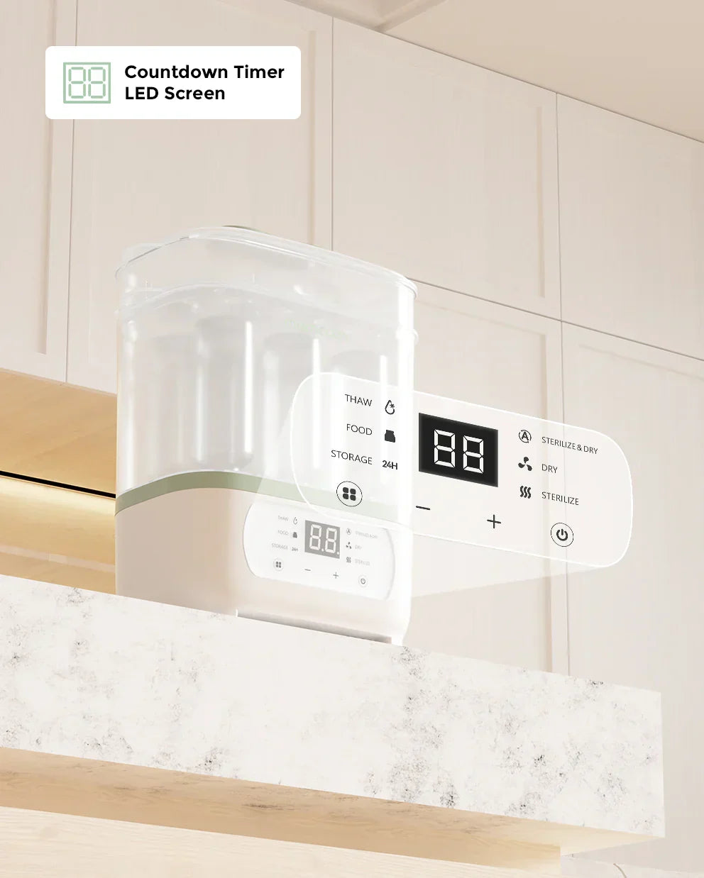 Momcozy sterilizues elektrik me avull 8në1