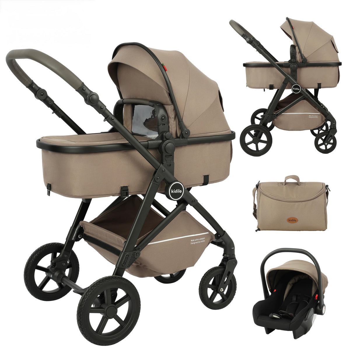 Karrocë Kidilo - Set 3në1 Parma