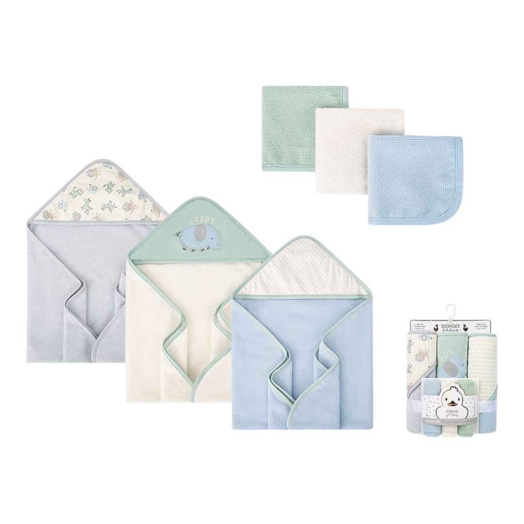 Set Peshqirësh (3 copë) dhe Mindilash (3 copë) për Bebe