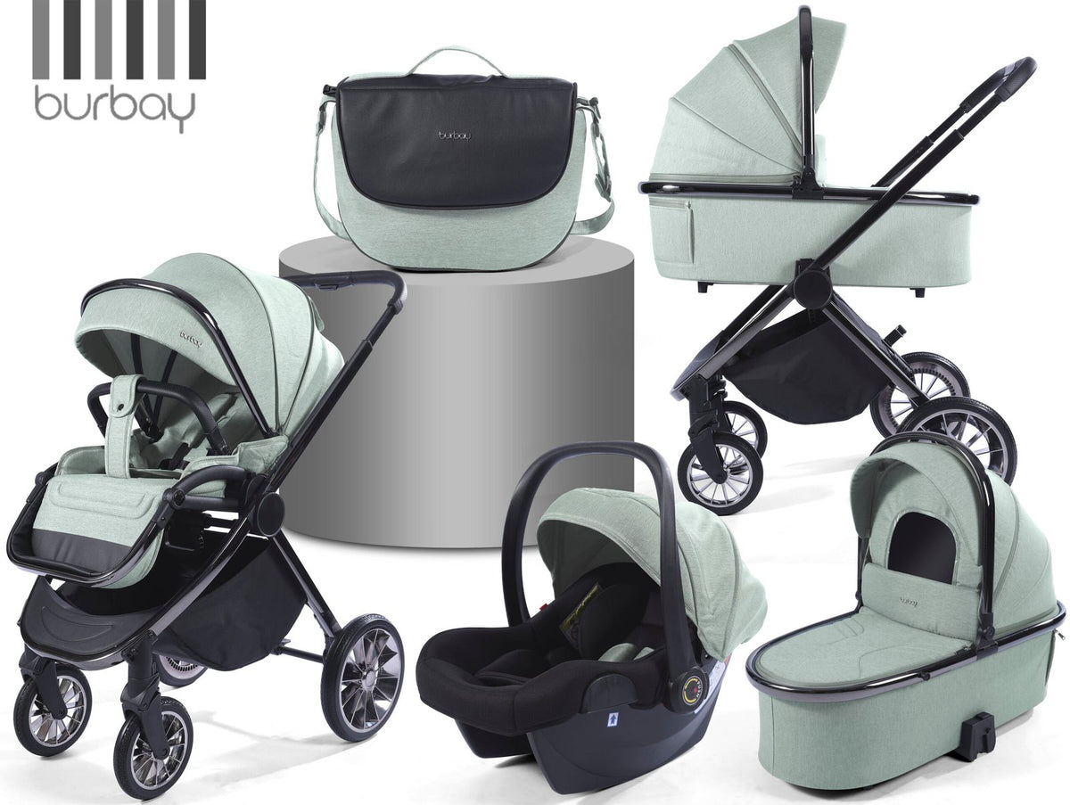 Karrocë Bebe Burbay 4 në 1 – Karrocë, Shportë , Maksikoze dhe Çantë