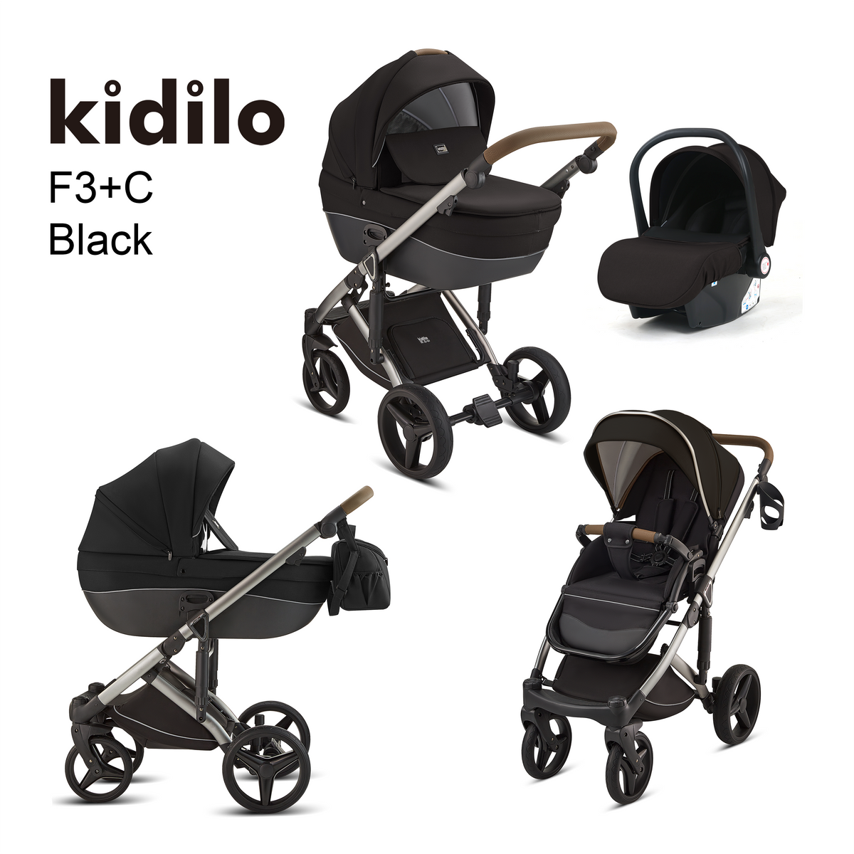 Karrocë Kidilo - Set 4në1 Treviso