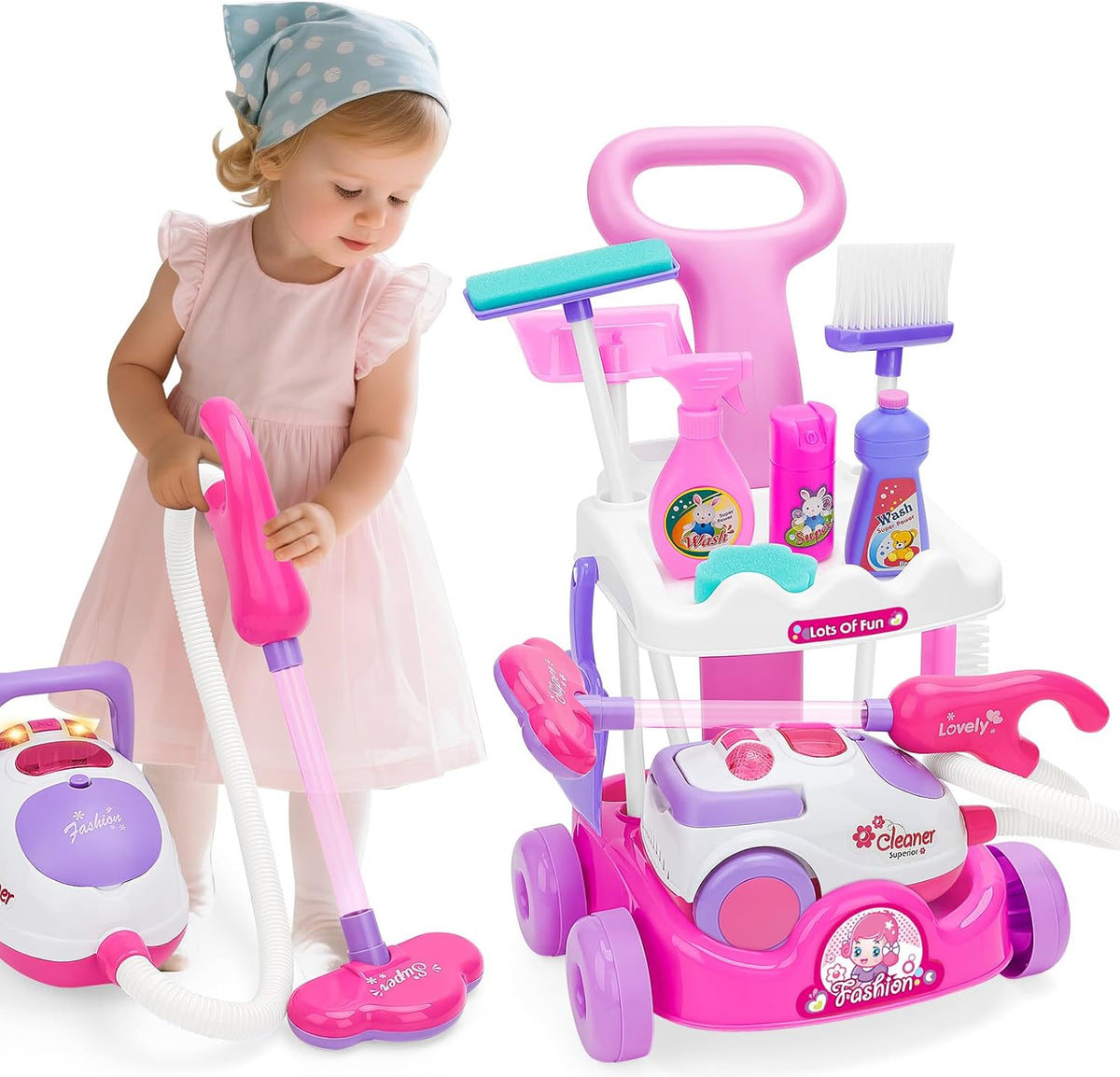 Set Pastrimi për Fëmijë me Fshesë Elektrike JY-8058