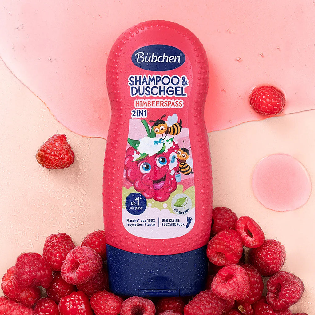 Bübchen Himbeerspaß – Xhel Dushi dhe Shampo 2-në-1 për Fëmijë 230ml