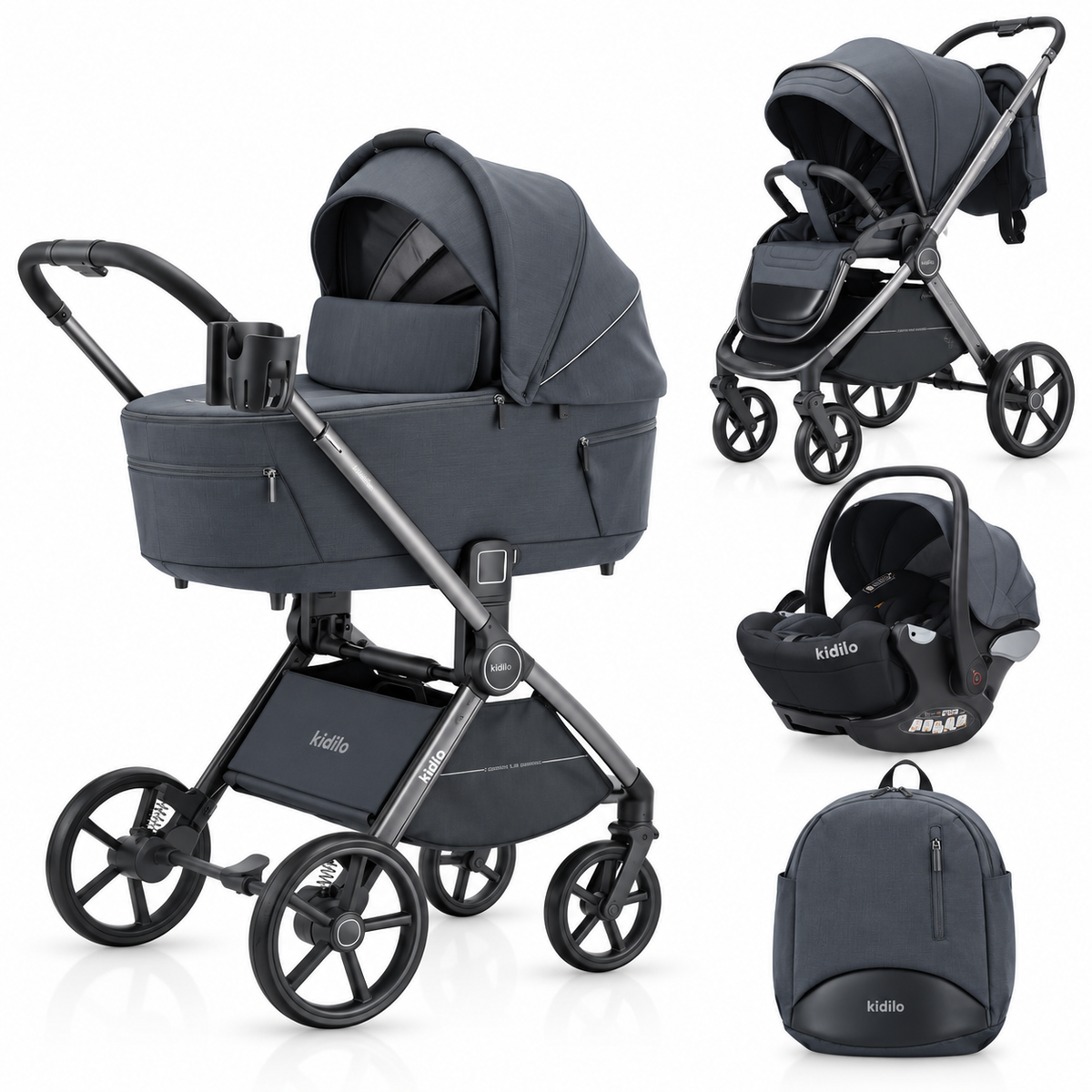 Karrocë Kidilo - Set 4në1 Ancona