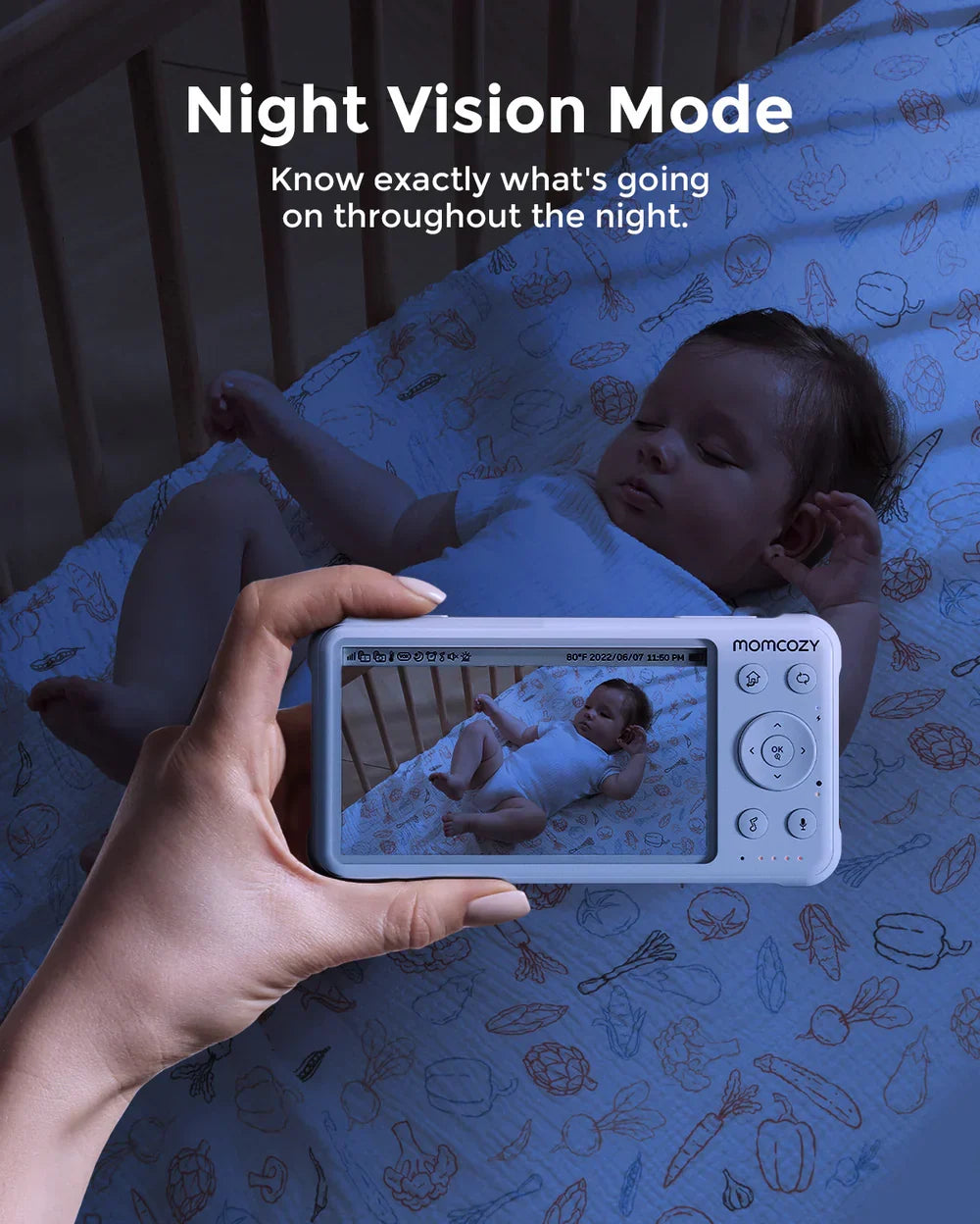 Momcozy BM01 – Kamerë monitorimi për Foshnjë, me ekran 5″ dhe Jetëgjatësi të Lartë të Baterisë