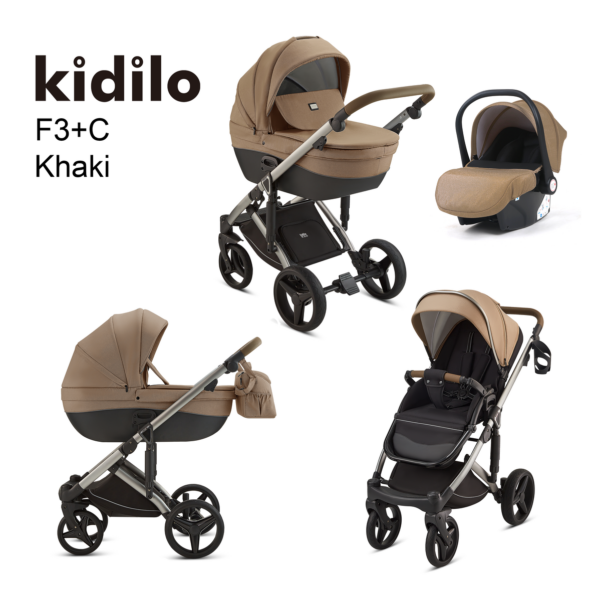 Karrocë Kidilo - Set 4në1 Treviso