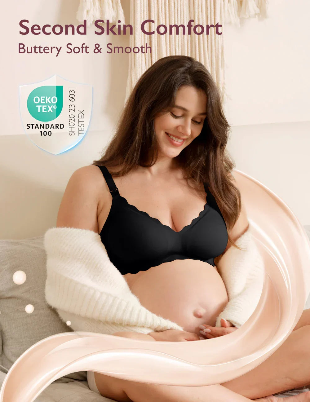 Momcozy YN46 – Sytjena pa tela me ndihmë për ushqyerje, me mbështetje "Jelly Strip" dhe komoditet të jashtëzakonshëm