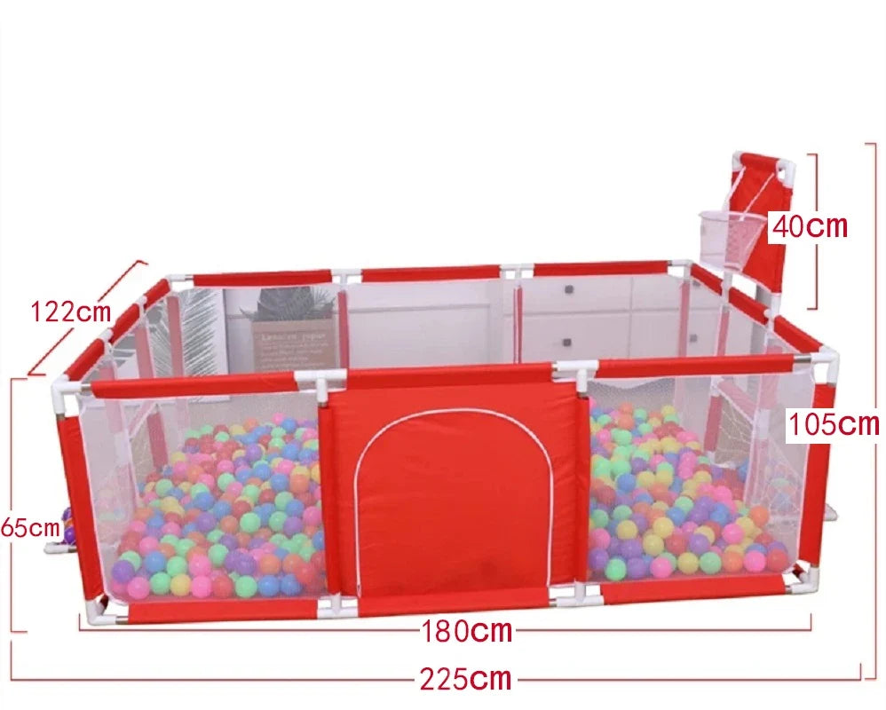 Vendlojë me topa dhe kosh të basketbollit