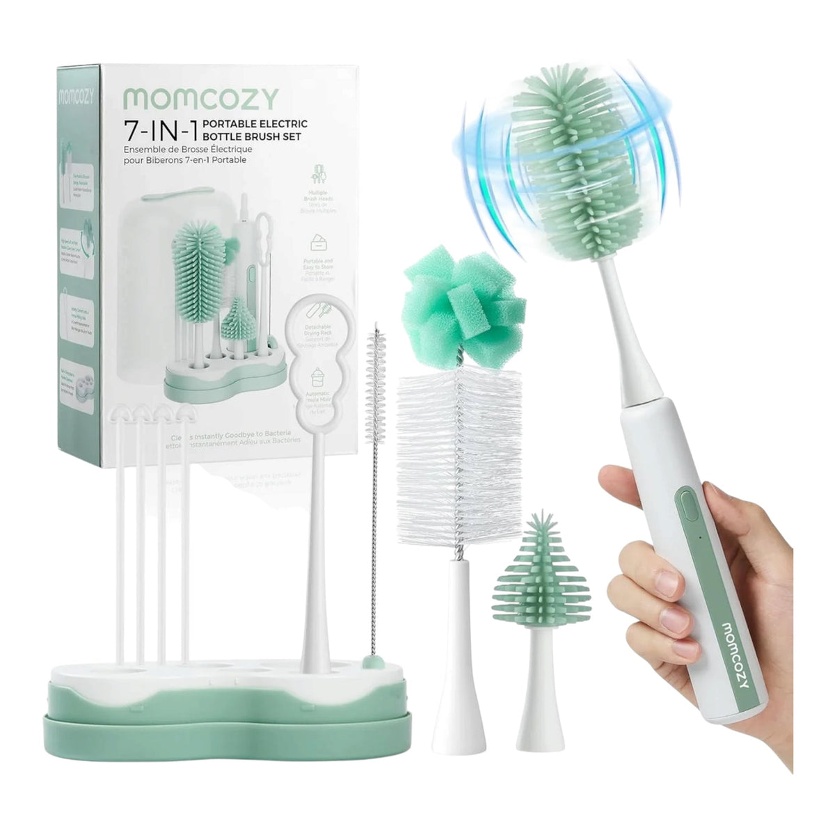 Momcozy – Set elektrik pastrimi shishesh për bebe 7 në 1