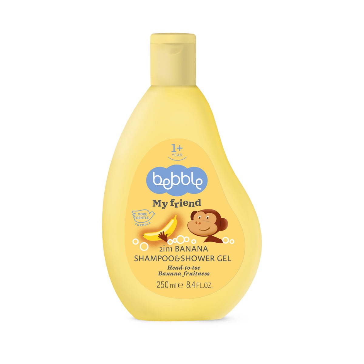 Bebble 2-në-1 Shampo & Xhel Dushi me Aromë Banane – 250 ml