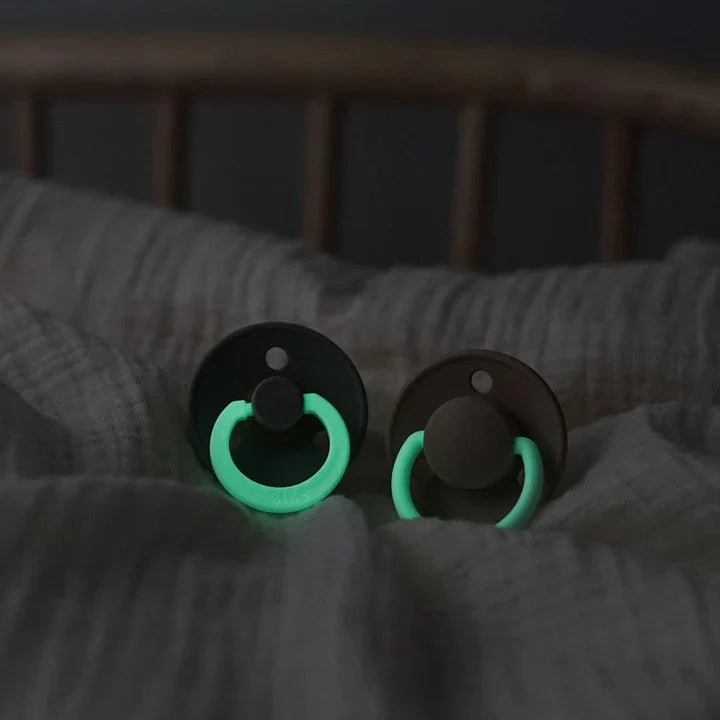 Biberon BIBS Colour Pacifier GLOW - 2 copë